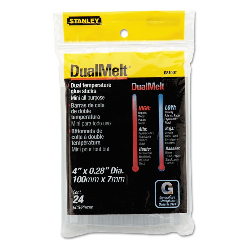Dual Temperature Mini Glue Sticks, 4", Clear, 24/Pack