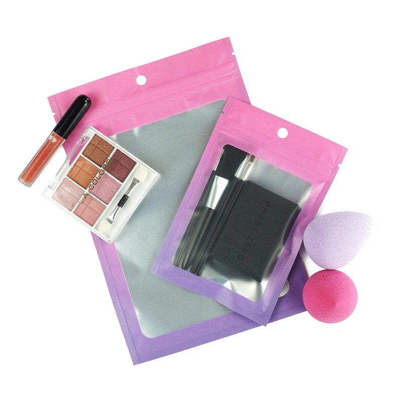 QQ Studio Pastel Gradient Mylar Zipper Seal Bags for Lip