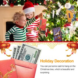 Kalolary 12pcs Chinese New Year Red Envelope, Red Envelopes Lucky Hong Bao Chinese Style Bronzing Design Pattern Traditional Red Money Pockets for Spring Festival, Birthday and Wedding,Christmas