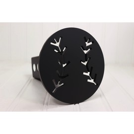 Custom Hitch Covers 12984-Matte Black Baseball Hitch Cover
