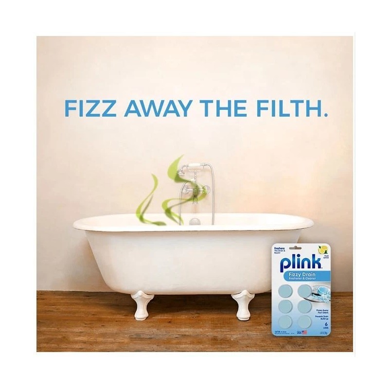 Plink Fizzy Drain Cleaner, Freshener, Deodorizer Clog Preventer 6 Treatment