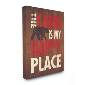 Stupell Industries Cabin Country Home Wood Textured Word Design Decorative Wall Hangings, Multi-Color