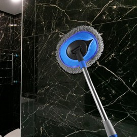 2 Pack Chenille Microfiber Dust Mop Head Replacement Refill for 66'' Wall mop with Long Handle for Cleaning Walls, Ceilings, Floors, Windows - Gray (66'' Mop Pole Not Included)