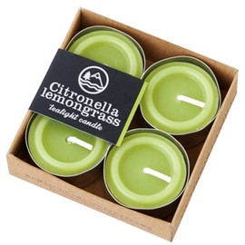 Kameyama A8590555 Citronella Lemongrass Tea Light, Pack of 4