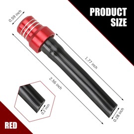 MOXRUQ ATV Breather Hose Gas Fuel Tank Cap Vent, CNC Fuel Tank Valve Tube with Check Ball, Aluminum Gas Fuel Cap Air Vent Hose, Gas Cap Vent Tube for All Off-Road Motorcycles ATVs Dirt Bike (Red)