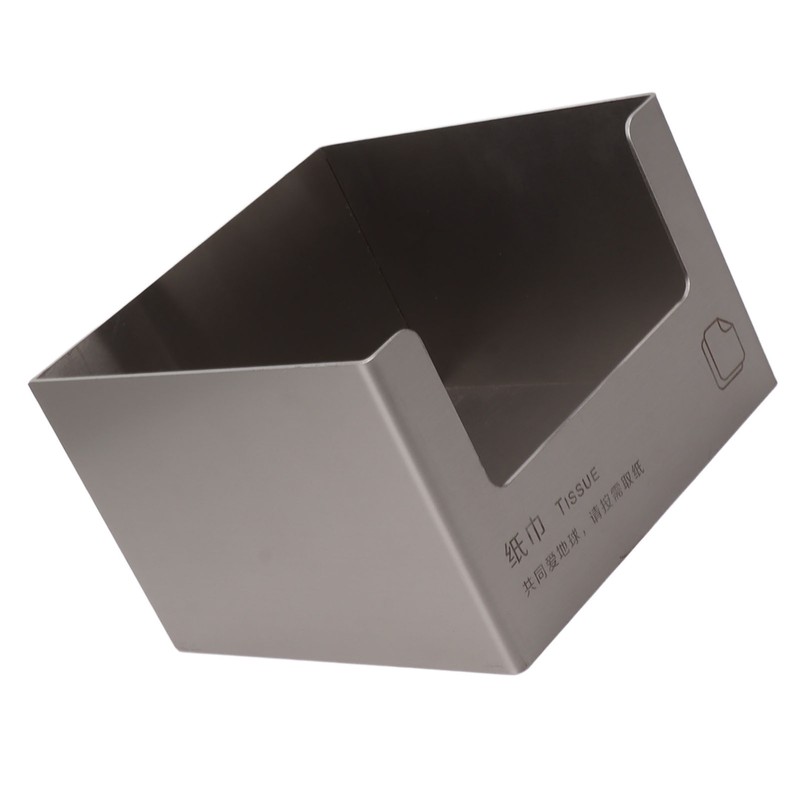 Stainless Steel Tissue Box Square Tissue Holder Large Opening Napkin