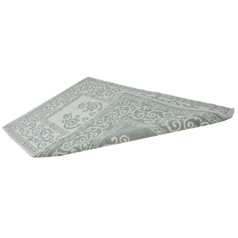Casatessile Augusta Grigio Cotton Bath Rug 60 x 120 cm