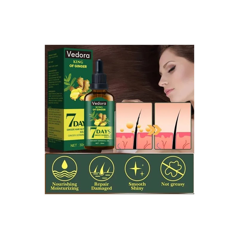 Sérum Para El Crecimiento Del Cabello, Aceite De Jengibre Ve