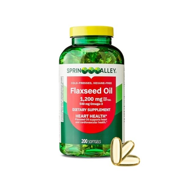 Flaxseed Oil Softgels 1,200 mg – 200 Count – Vegetarian