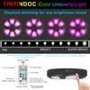 TINTINDOC Color Umbrella Light with Remote, Outdoor/Patio Umbrella Light, Rechargeable/AA