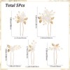 CABODYALS Pack of 5 Hair Pins with Acrylic Flowers and