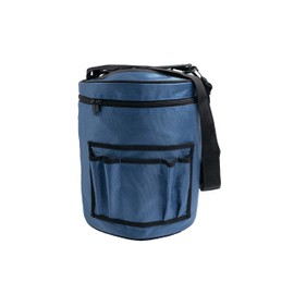 LAMINET YARN CADDY, Yarn Storage Bag, Organizer Tote Bag, Large Capacity - Spacious - Lightweight - Zippered, Multiple Pockets, Shoulder Strap Bag for Knitting/Crocheting Needles and Accessories, BLUE