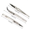 yueton 3Pack Precision Reverse Ceramic Tweezers Stainless Steel Ceramic Tweezers