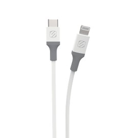 Scosche Ci44WG-SP Strikeline MFI Certified Lightning Charge & Sync Cable for All Lightning Devices 4-ft. White/Gray