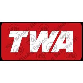 Retro Vintage Red TWA Airlines Logo Luggage Vinyl Sticker Laptop water bottle