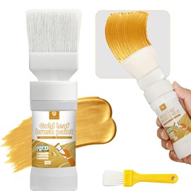 Liquid Gold Leaf Paint 6.35 Oz, 2 in 1 Paint for Wood, Art, Painting, Handcrafts