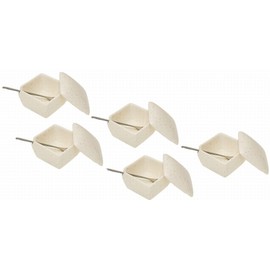 Kohiki Square Condiment Container, Set of 5, Made in Japan, Ceramic with Stainless Steel Spoon, Commercial Use, Ichimi Salt, Sanshimi, Shichimi, Udon, Buckwheat, Yakiniku Restaurants, Restaurants,