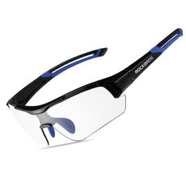 ROCKBROS Unisex Photochromic Cycling Sunglasses UV Protection for Outdoor Sport Black Blue