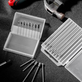 CraftyDream 20 Pcs Carbide Burr Set 1/8" Shank Rotary Tool Bits with Double Cut Design Fits Most Rotary Drill Die Grinder for DIY Woodworking Carving Engraving Drilling Grinding