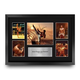HWC Trading Jean-Claude Van Damme Kickboxer Gifts Printed Signed Autograph Picture Display for Movie Memorabilia Fans - A3 Framed