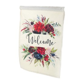 Totority 2pcs Vertical Polyester Garden Flag with Welcome Theme Durable Flax Garden Flag for Outdoor Patio Decor for Parties Seasonal Celebrations and present Giving