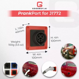 GoodBuy.ai PrankPort: The Fake EV Charging Port J1772 for Diesel ICE Gas Truck Gag (Gray)