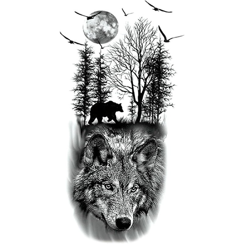 6 Hojas De Pegatinas De Tatuajes Temporales Impermeables De Animales