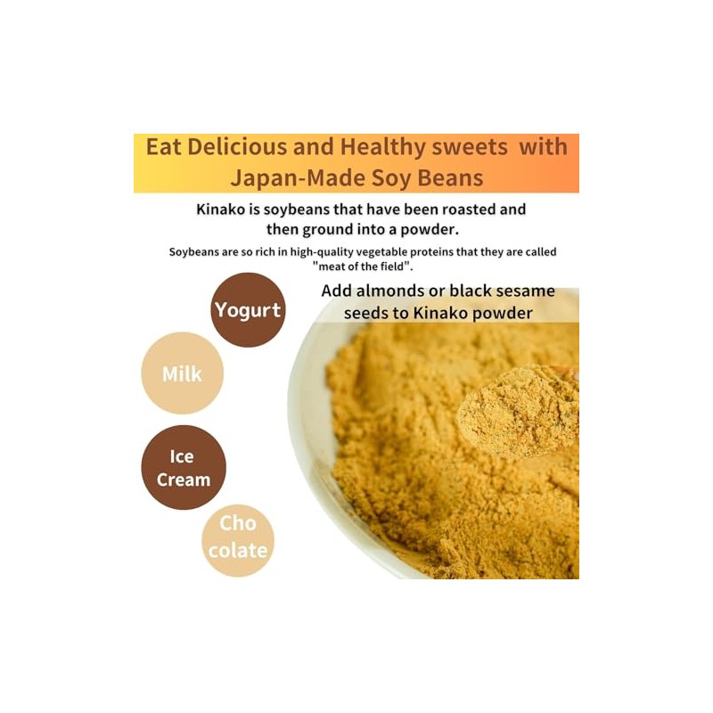 Kinako Powder - Japanese Roasted Soybean Flour - 500g