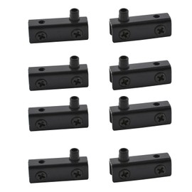 UFURMATE Glass Door Hinge, 8Pcs Black Frameless Glass Door Pivot Hinges Clamp Adjustable Cabinet Pivot Hinge Clip Replacement Kit, Fit for 4-6mm Free-Swinging Glass Door