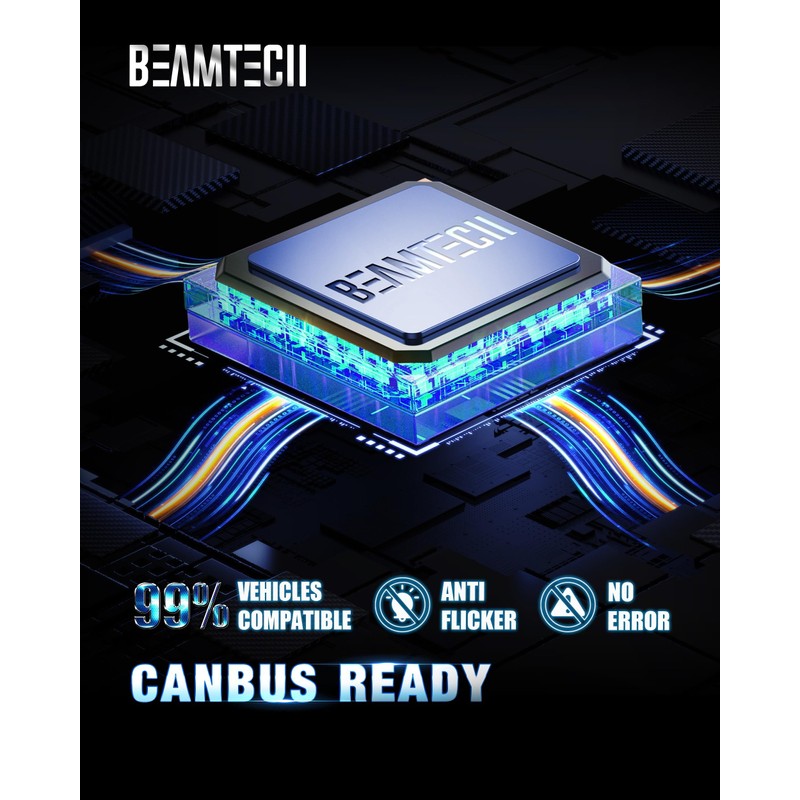 BEAMTECH Upgraded 1156 LED Bulbs for Turn Signal Lights, Build-in