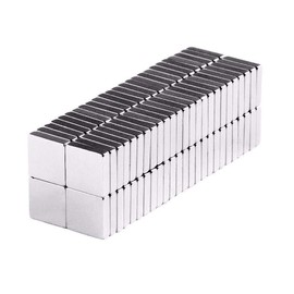 Square Block Magnets 1/4x1/4x1/16 Universal - Multi-Use 6x6x1.5 Magnetic Holder Sticker Fastener Building Rectangular Magnet Square Blocks (100 Pack)