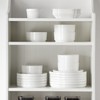 MALACASA 24 Pieces Porcelain Dinnerware Set, Modern White Dish Set