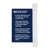 Westcott Acrylic Clear Ruler, Easy-to-Read Markings, Scratch-Resistant Design, Raised Beveled