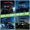 10L0L Golf Cart Devil Eyes Light Sign Universal Fit Windshield,