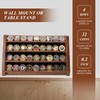 DecoWoodo Challenge Coin Display Case, 4 Row Solid Wood Military