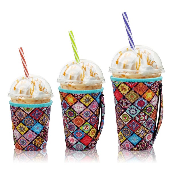 AJLTPA Iced Coffee Sleeve Insulator Sleeves for Cold Drinks Beverages,