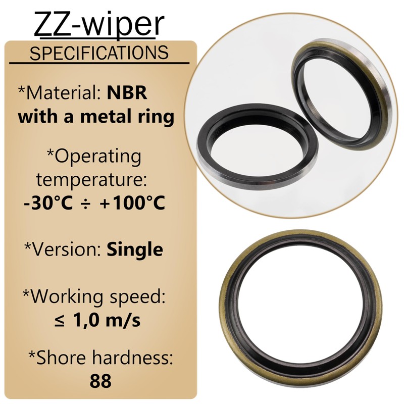 AERZETIX - C77090 - Set of 2 Simple Stripping Seals