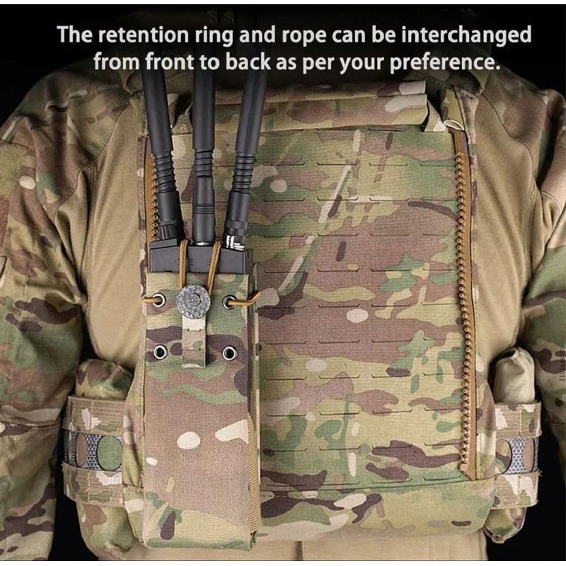 Tactical MOLLE Radio Pouch & Water Bottle Holster – 500D