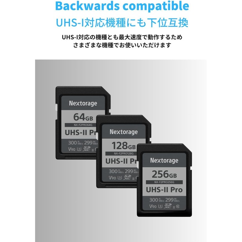 Nextorage UHS-II V90 64GB SDXC SD Card, Max Read Speed