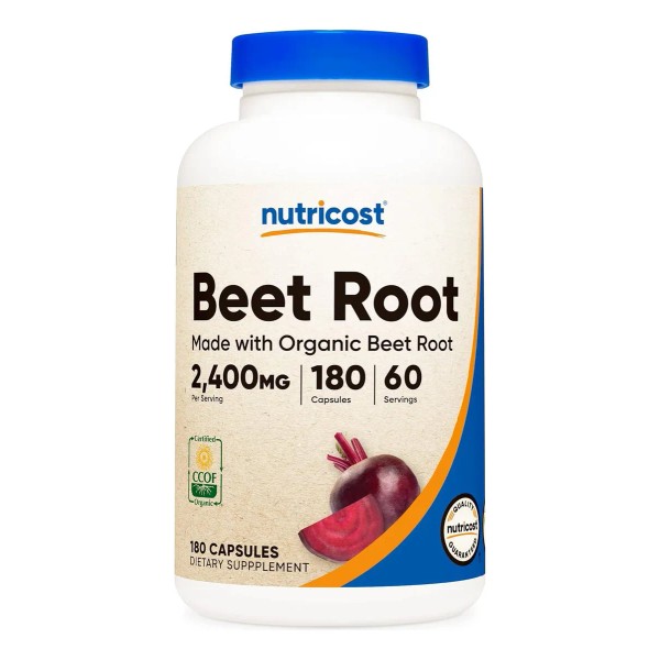 Suplemento En Cápsulas Nutricost Beet Root Raíz De Remolacha Sabor