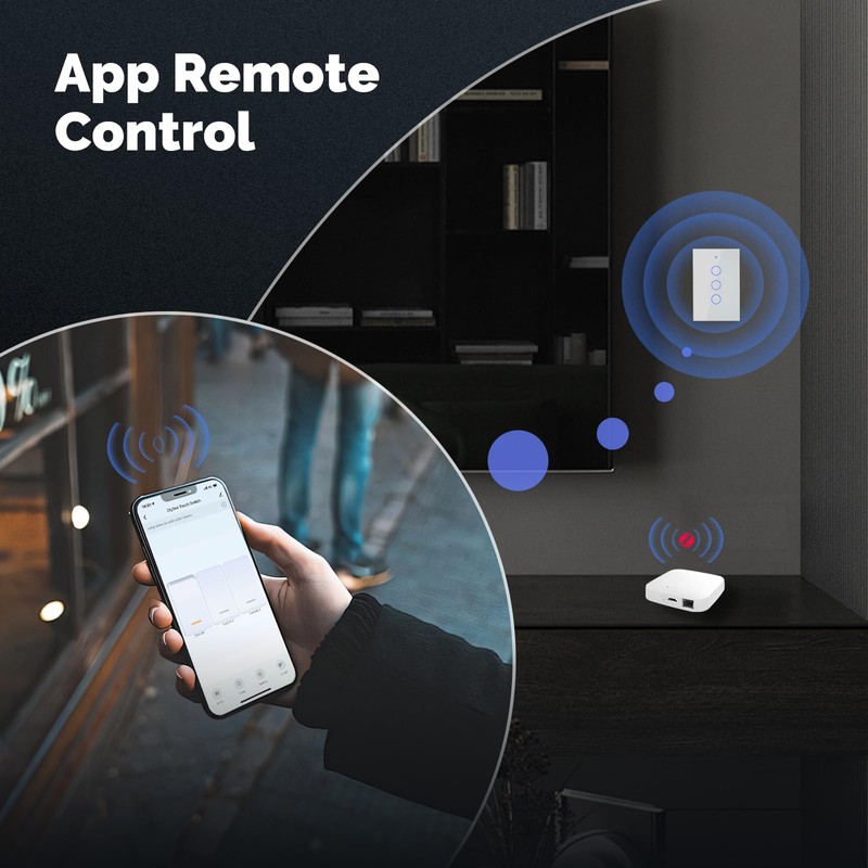 MOES Zigbee Smart Switches 3 Gang, Require MOES Zigbee Hub
