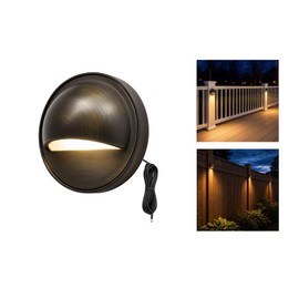 Gardenreet Solid Brass Deck Light, 12V, Bronze, Bulb Not Included, 1 Pack