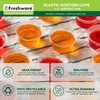 Freshware Plastic Portion Cups with Lids [2 Ounce, 100 Sets]