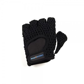 Body Works Bodybuilding Gym Gloves Fitness Gloves Classic Grip, black/white