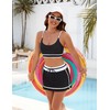 Blooming Jelly Women's High Waisted Bikini Sets Sporty Color Block