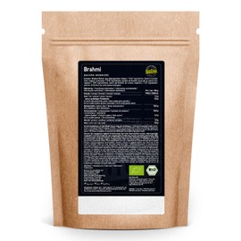 Brahmi Organic Powder, 250 g, Bacopa Monnieri, Memory Plant, Vegan, Ayurveda, Guaranteed without Additives, Brahmi Powder, Bottled in Germany (DE-ÖKO-005)
