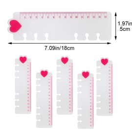 6 Holes Pages Binder Notebook Binder Ruler, 6 Pcs Plastic Binder Divider Snap-in Bookmark Ruler 6-Hole Binder Ruler A6 Straight Ruler Page Marker for Journal Magazine Notebook