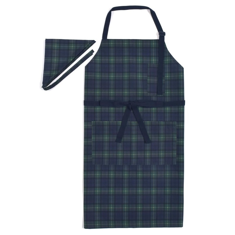 COLORFUL CANDY STYLE High School Apron Set, PET Plastic, Plaid,