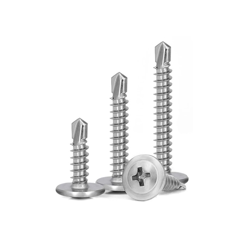 (380 Pcs) #8×5/8"" Self-Drilling Screws,410 Stainless Steel Flat Head Sheet