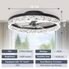 VOLISUN Low Profile Ceiling Fan with Lights and Remote, 19.7in